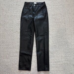 WILFRED Black Leather Pants
